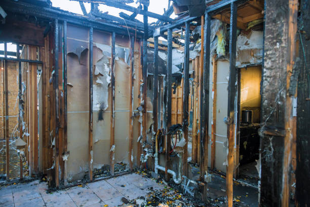 Professional Fire Damage Removal technician working in Port Ewen, NY